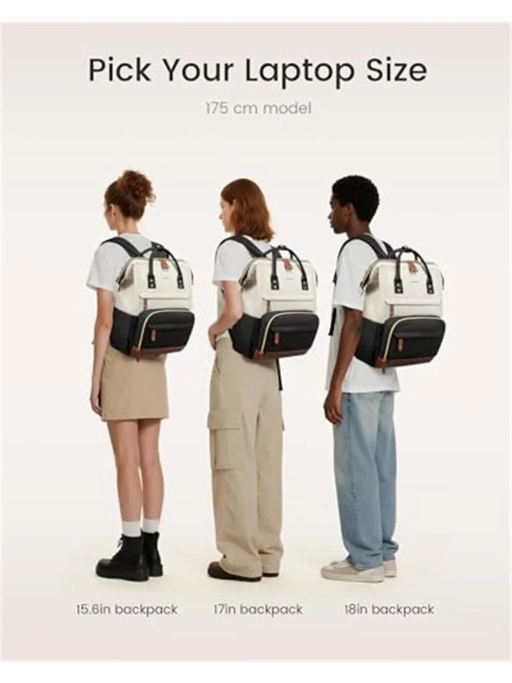Women Laptop Backpack 15.6 Inch Purse Large Capacity Waterproof Travel Work Bag